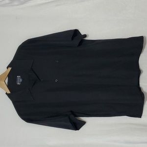 Weekender Black Button Down Short Sleeve Shirt Size L